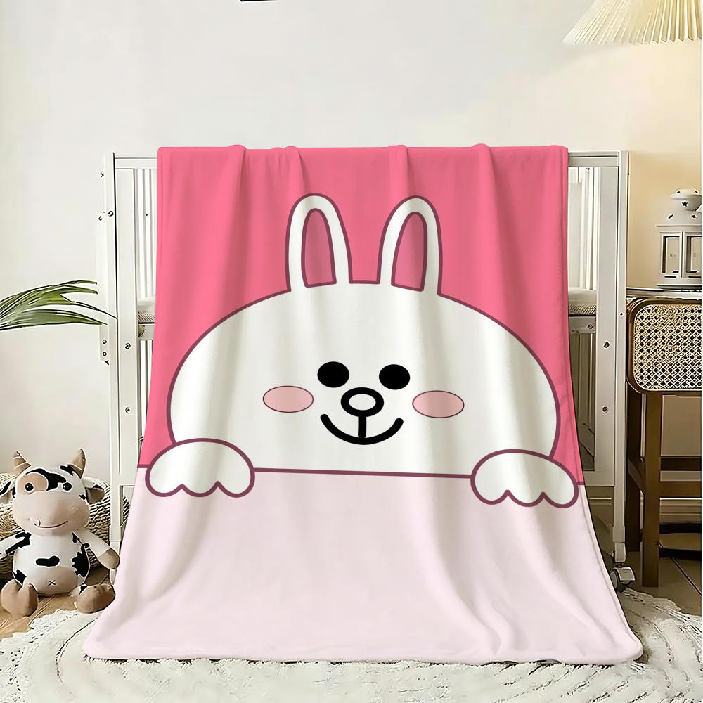 KINGDOM L-LINE F-Friends Throw Soft Flannel Throw Blanket, Lightweight Breathable Summer Nap Blanket For Home Travel Cozy Decor