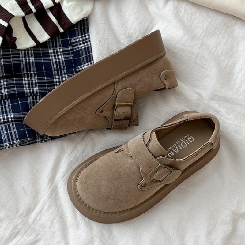 Fashion Fashionable Versatile Women Platform Thick Shoes 2025 Autumn Winter Female Casual Flat Shoes Round Toe Shallow Mouth Women Shoes