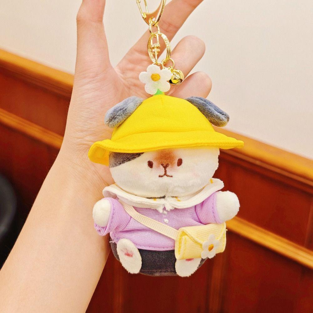 

Cartoon Guinea Pig Pendant Cavy Car Keyring Fashion Plush Dolls Keychain Bestie синий