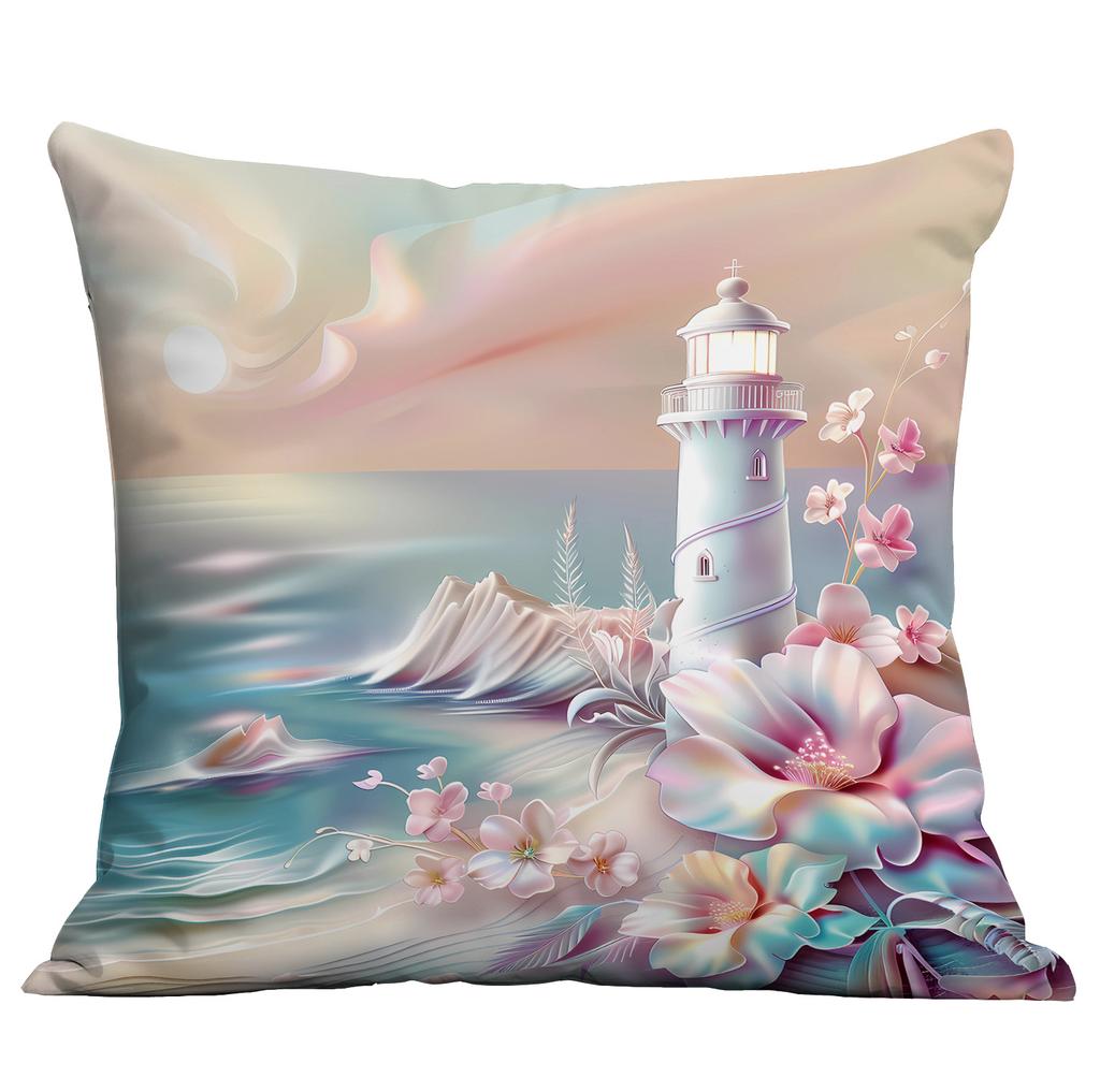 New Beautiful, Romantic and Colorful Beach Pillowcase Marine Life Peripheral Cushion Pillowcase