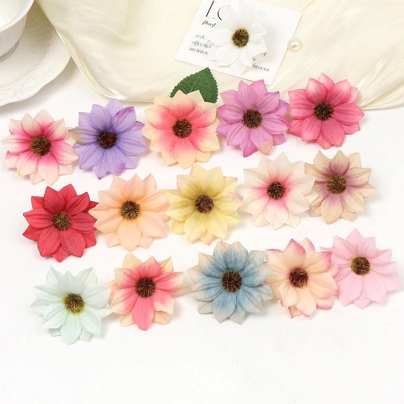 5/10/20Pcs Artificial Flowers Daisy 6cm Silk Fake Flowers Heads for Home Dceor Wedding Marriage Decoration DIY Gift Accessories