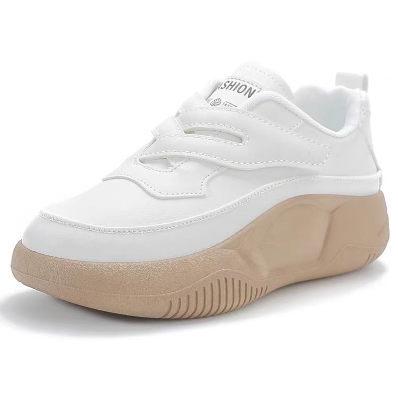 Sneaker Women's Summer New Breathable Thick Bottom Velcro Women's Shoes Platform White Shoes Pumps