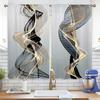 2Pcs Abstract Aesthetic Art Line Pattern Printed Curtains   Suitable For Living Room   Bedroom  Study   Office   Sliding Window