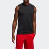 Adidas Solid Training Sports Tank Top Men Tops Black FL4317