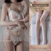 Plus Size Sheer Princess Nightgown - Sexy Fishnet Strappy Style for Small Chest