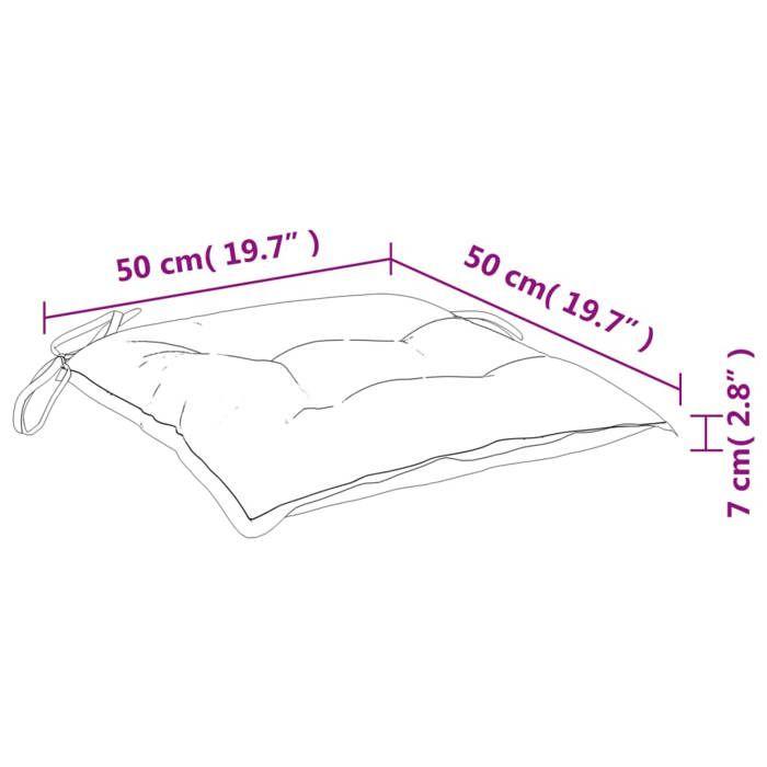 VidaXL Lot de 6 Coussins de Palette, Galette de Siège Imperméable, Coussin de Jardin, Décoration d'Extérieur Terrasse, Vert 361524
