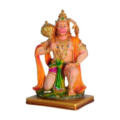 Żywiczna Murti Hanuman Lord Hanuman Ji Idol Bajrangbali Bahubali Statua do Dekoracji Domu Eksponat Prezenty na Parapetówkę do Salonu Pokoju Puja,