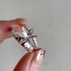 Fashion Couple Rings Set Silver Color Simple Opening Adjustable Finger Ring Jewelry for Women Men Anniversary Gift