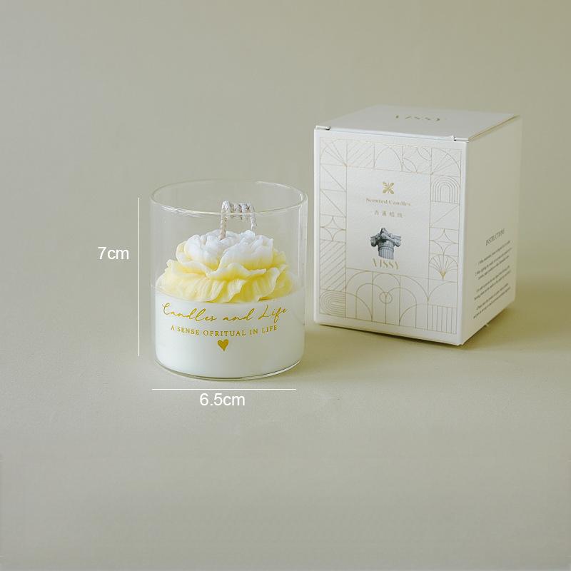 Handmade Creative Glass Aromatherapy Scented Candles Small Soy Candle Ornaments for Home for Christmas & Halloween