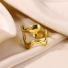 18K Gold-Plated Minimalist Open Ring for Women - European & American Fashion