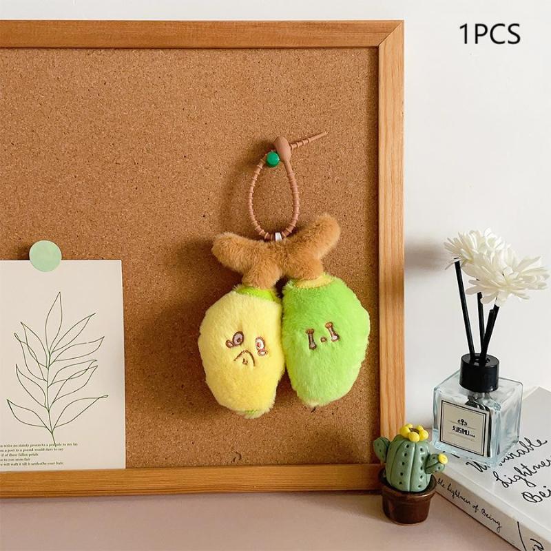 

1/2 шт. Плюшевые куклы в форме банана, подвеска, кавайный брелок, женский, для девочек, забавные фруктовые куклы, декор для сумочки, детский подарок на день рождения 1Pcs