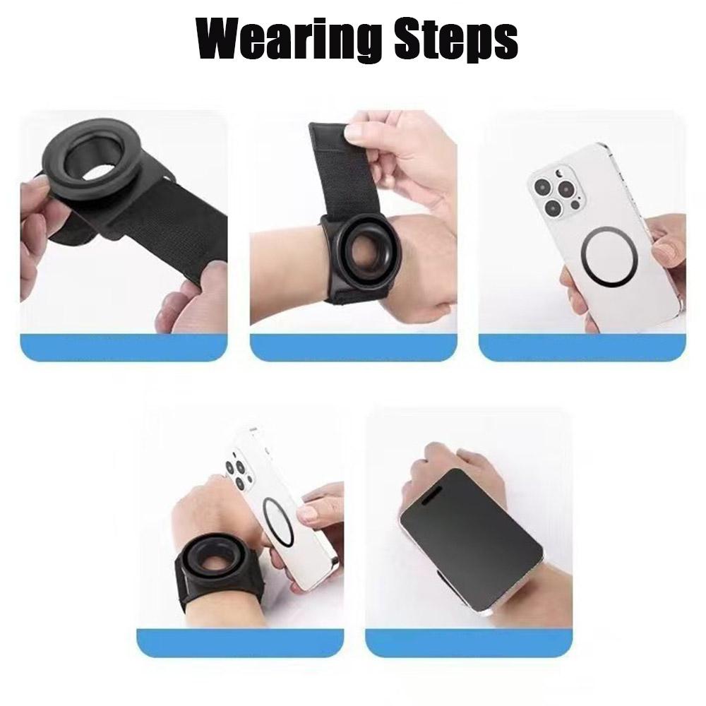 Universelles magnetisches Armband-Handyhalter für Magsafe iPhone 15 14 13 12 Pro Max Plus Armbandständer für Radfahren Live VLOG