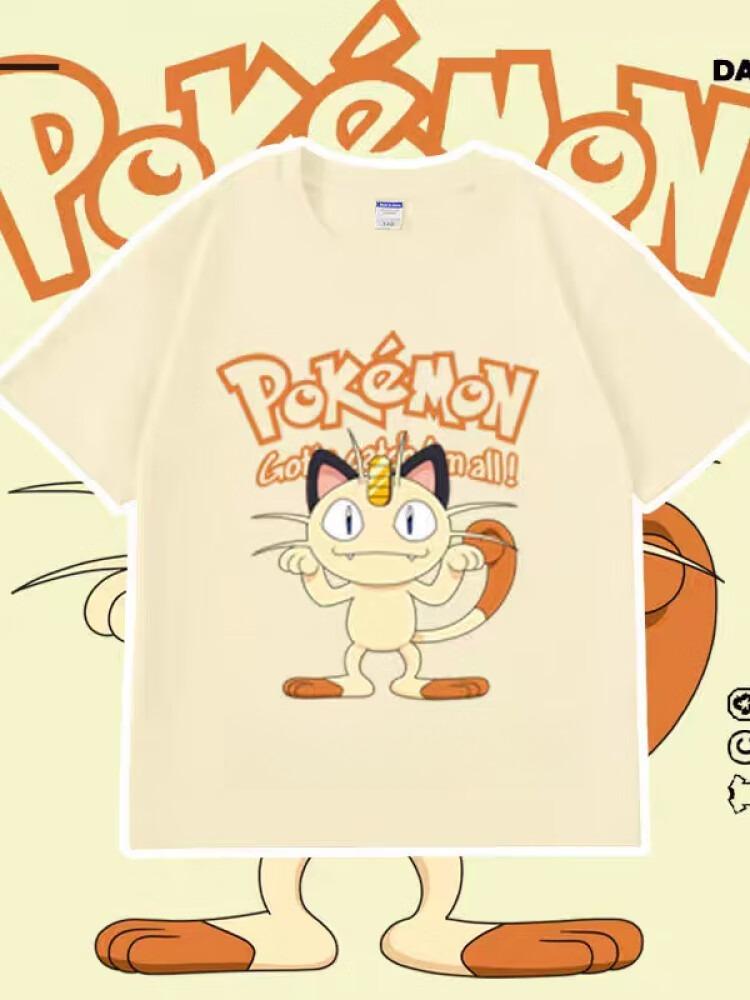 Pokémon Anime Mew Printed Tshirt Unisexs and Womens Tshirt Unisexs Top Sports Tshirt 2026 Summer New Tee Streetwear Harajuku Top S