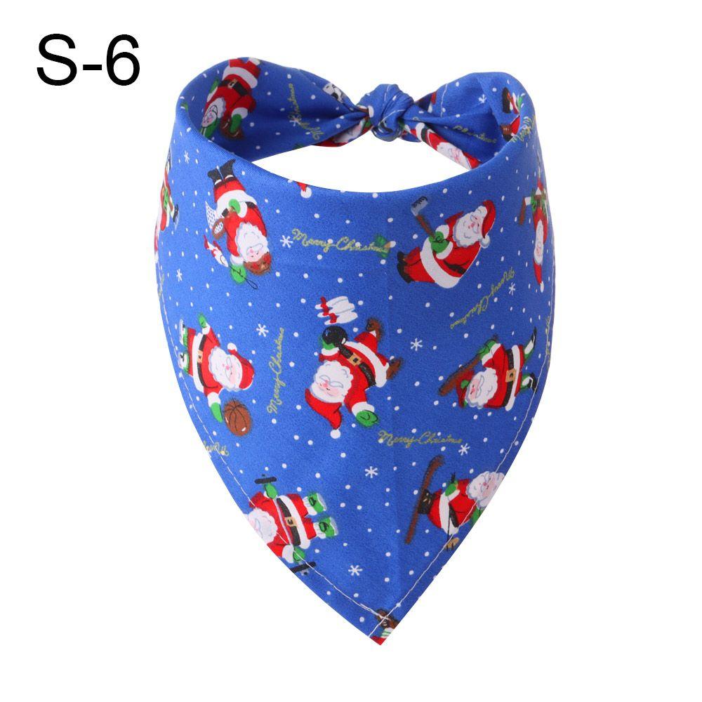 

Neckerchief Triangle Scarf Bib Santa Claus Christmas Style Cat Neck Scarf Dog Scarf Pet Bandanas S-6