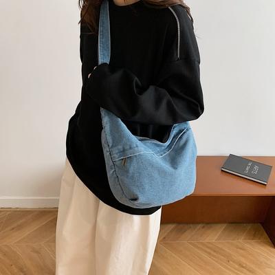Torba na ramię Duża pojemność Dżinsowa torba Damska Retro torba na ramię