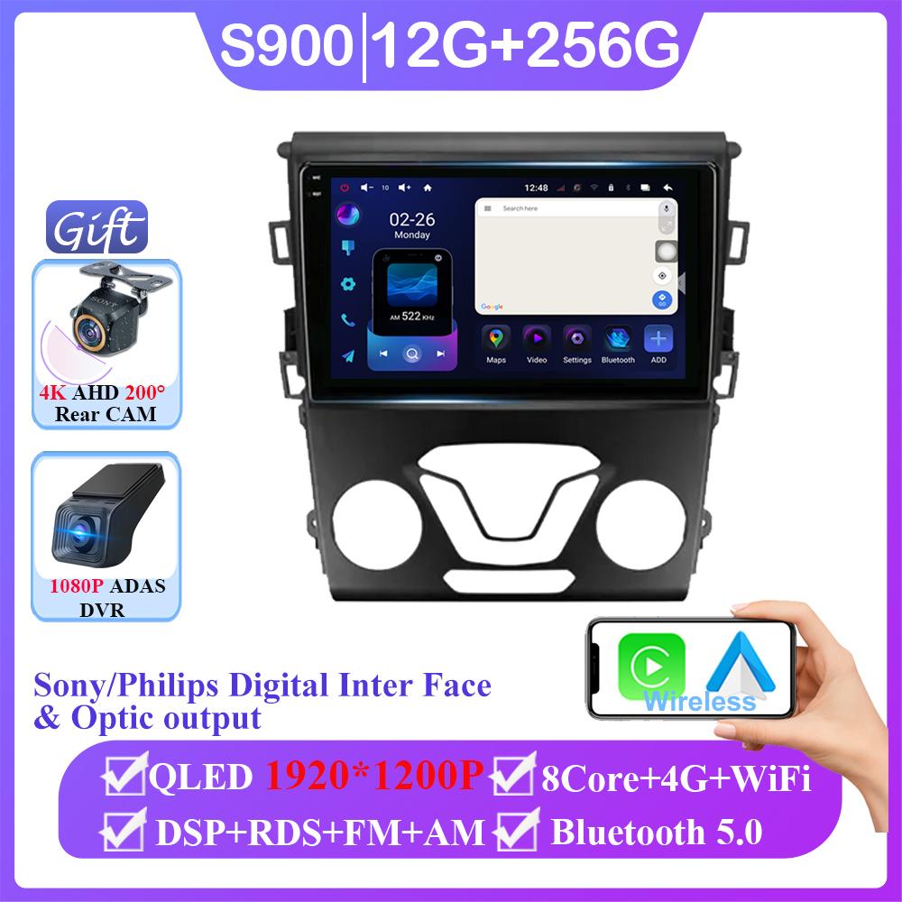 Android 14 For Ford Mondeo 5 Fusion 2012-2019 Auto Radio Stereo Head Unit Carplay Multimedia Video Player Navigation No 2din DVD