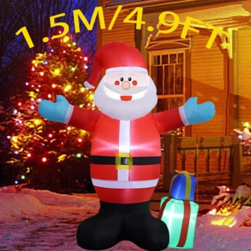 Christmas Decorations Inflatable Model Built-in LED Lights Inflated Toys Ornament Xmas Party New Year Garden Yard Outdoor Decor