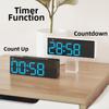 12/24H Format LED Electronic Clock Date Week 3 Levels Brightness Alarm Clock Countdown Function 2 Alarms