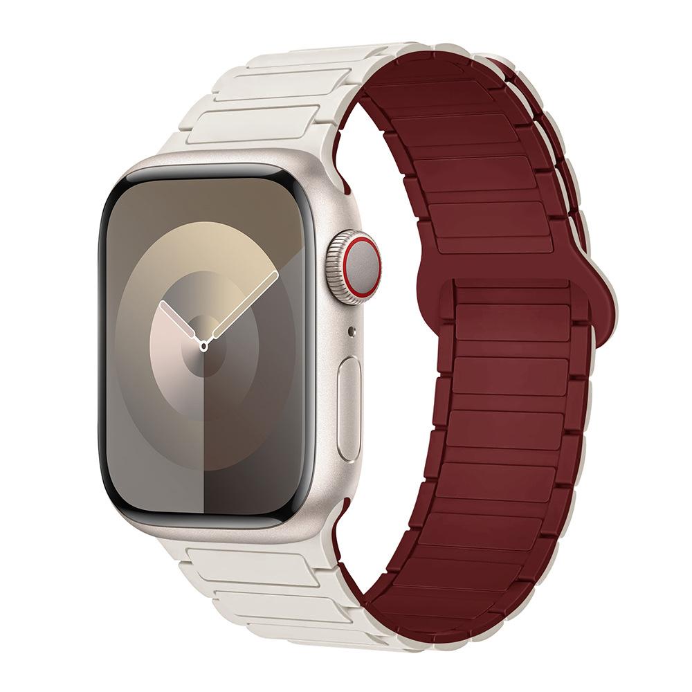 For Apple Watch Straps: 1-11 Generations / Ultra3 / SE3 Second Generation - Three-bead Silicone Magnetic Adhesive Straps