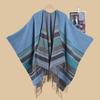 Small Rhombus Lady Retro Travel Shooting Cape Shawl Atmosphere Scarf Hot Sale