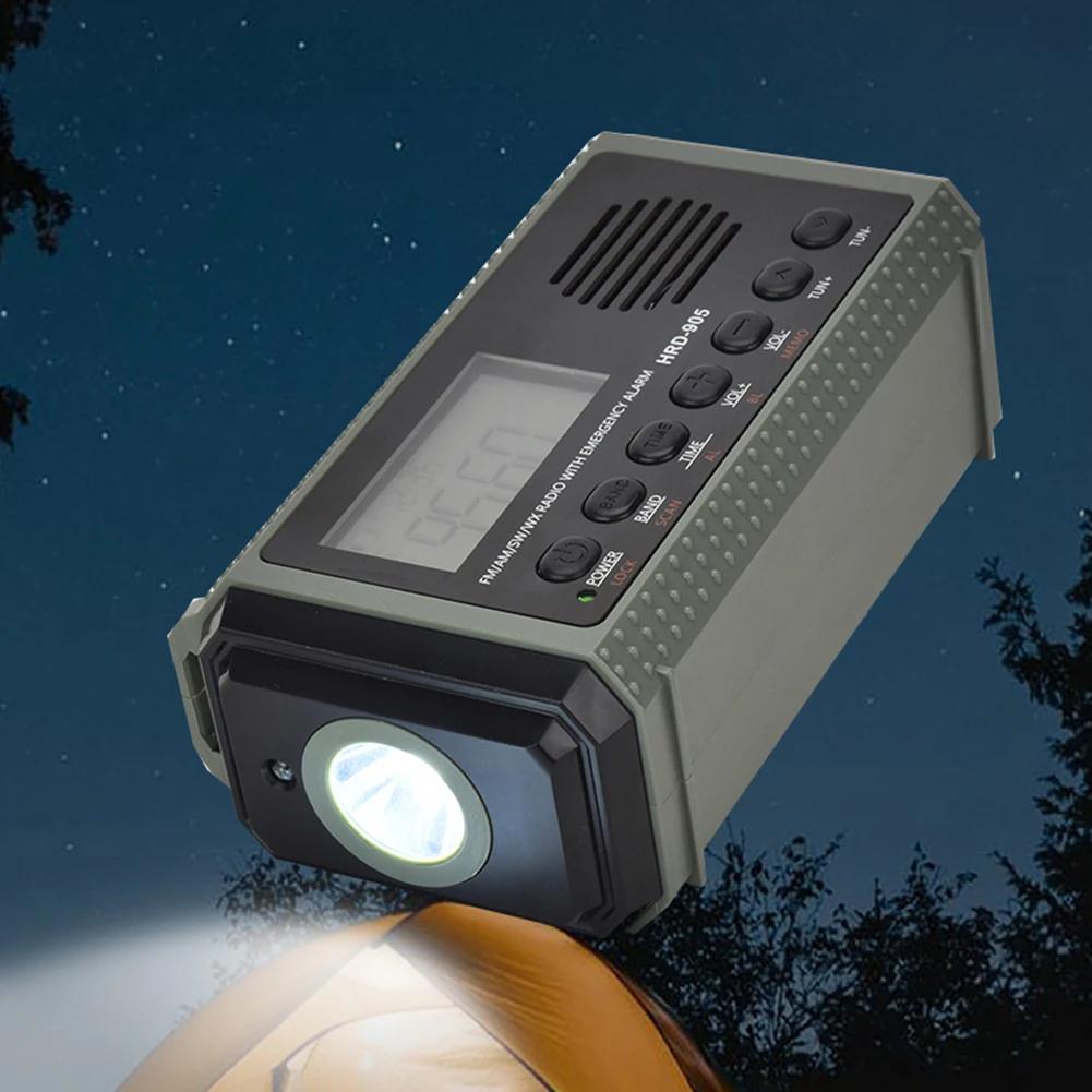 Solar Hand Crank 10000MAh Portable Radio AM FM SW NOAA Weather Radio Outdoor Emergency Charger Camping Equipment Survival Tool