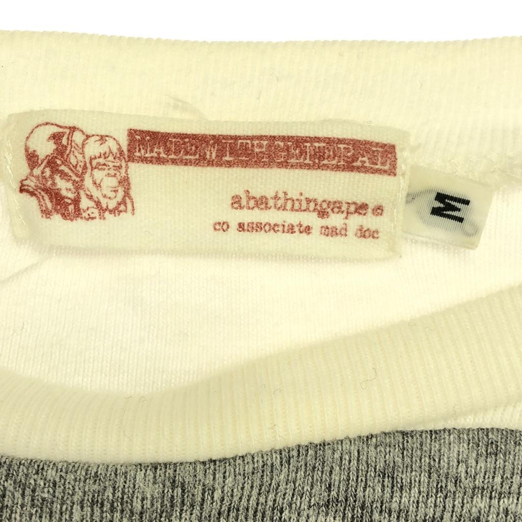 A Bathing Ape Made In Japan Border Pattern Long Sleeve T-shirt M Ron T Men's Used