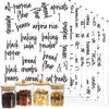 168 Pcs Kitchen Labels for Containers, Pantry Labels for Containers Preprinted Clear Food Label for Container Food Storage Label for Organize Storage