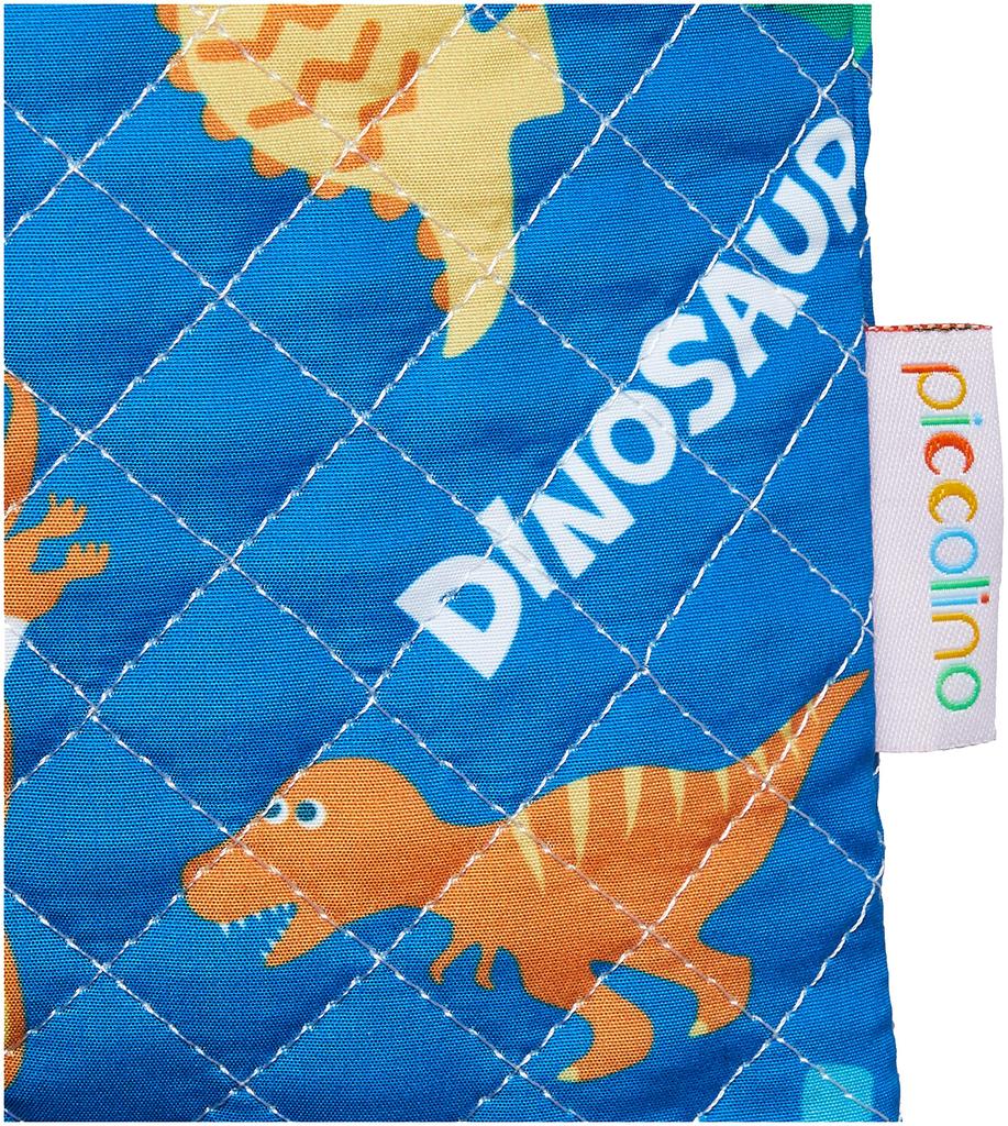 Marushin Piccolino Indoor Shoes Bag with a Wanpachi Dinosaur Perfect for kindergarten and preschool Quilted H29 x W22 x D7cm x x Product Design. boys'