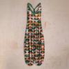 Racerback  Jumpsuit Spaghetti Straps Vintage Paisley Overall Jumpsuit