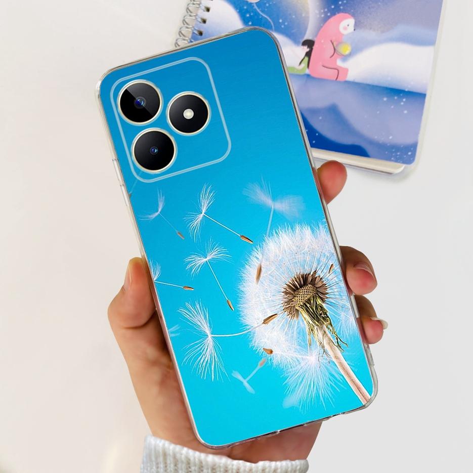 Etui na Realme Note 50 RMX3834 Uroczy Kot Malowane Pokrowiec Miękki Silikonowy Pokrowiec na Telefon Na Realme Note 50 Note50 Tylna Pokrywa 6.74'' Torby
