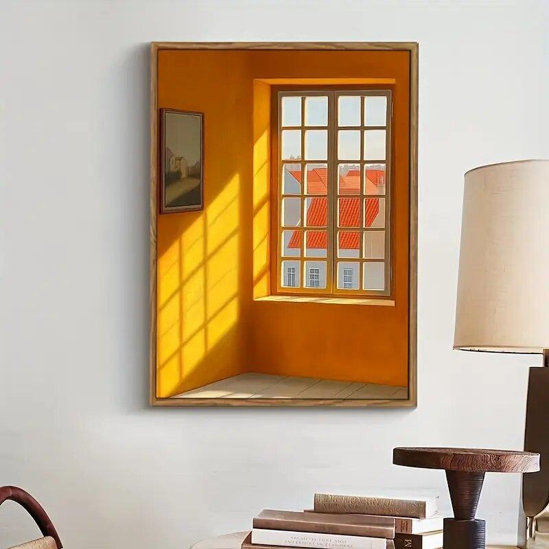 Moderne minimalistische orange dekorative Wandkunst gedruckte Leinwandbilder - Wand Heimdekoration Perfekte Geschenke und Ornamente