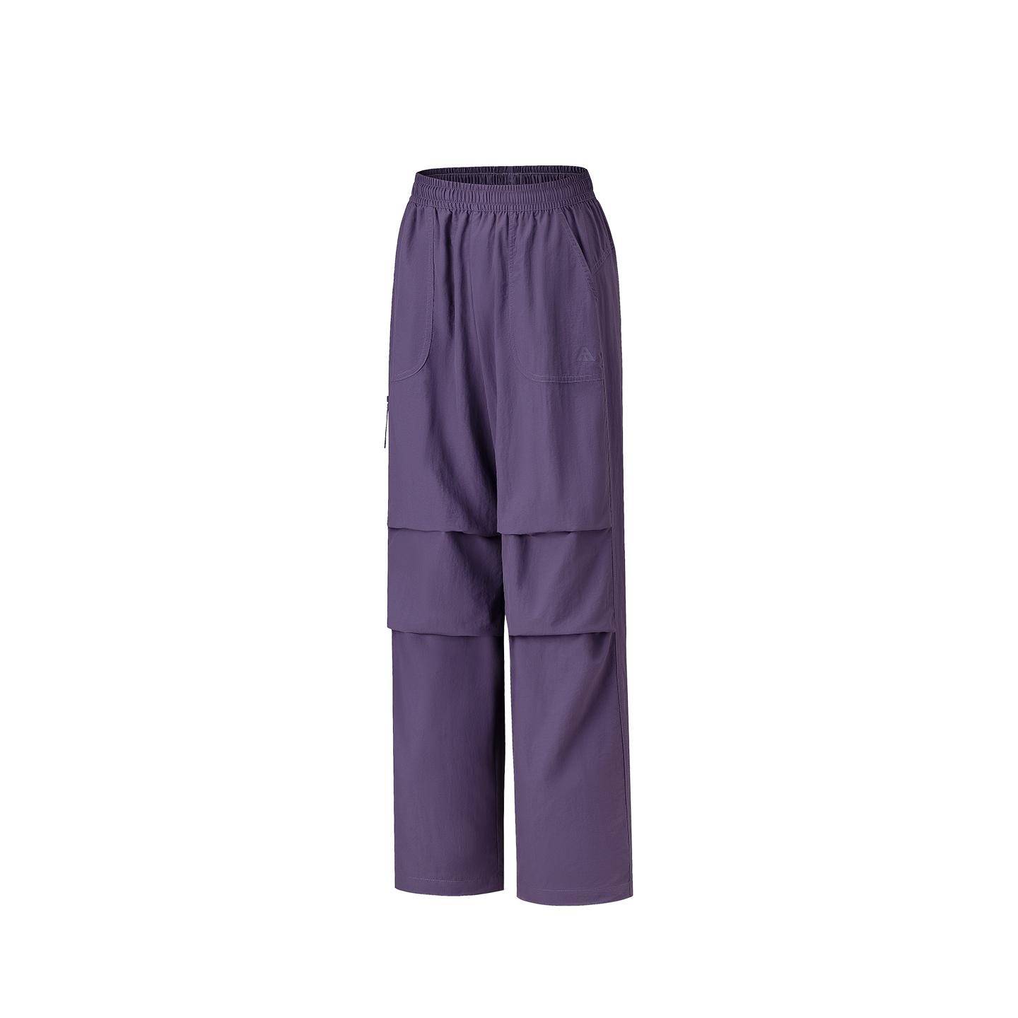 Anta Outdoors Плетеные спортивные длинные брюки Летние повседневные брюки Женские брюки Фантомно-фиолетовый 962626501-3 XL