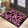 Modern Pop Art Typography Carpet Mat Rug Quote Rose Cork Texture Home Decoration Bathroom Entryway White Black Brown Pink Red