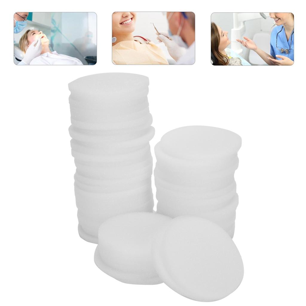 50pcs Disposable Sponge Pad Soft Dentist Foam File Cleaning Dental Clean Stand Replacement