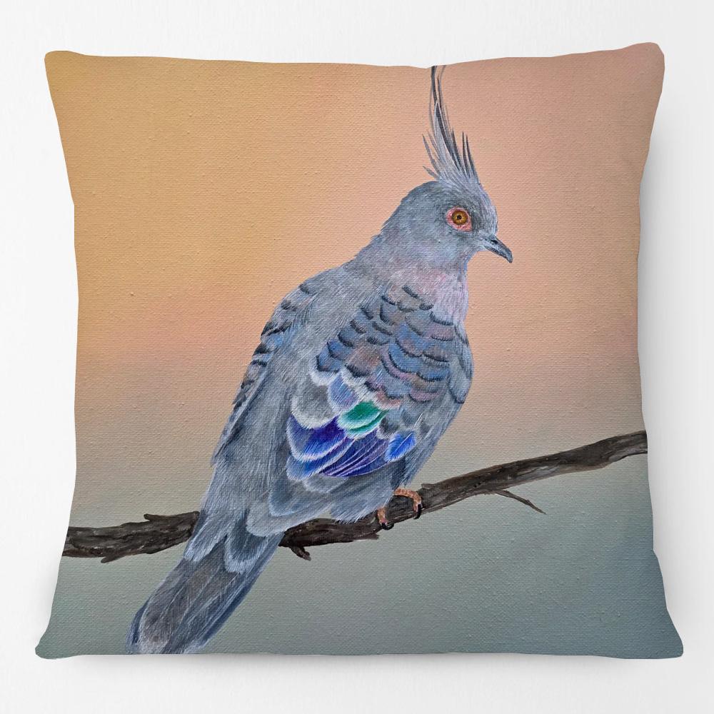 Australia Native Birds Parrots Maggie Black Cockatoo Honeyeater Print Cushion Cover Sofa Decor Pillow Case