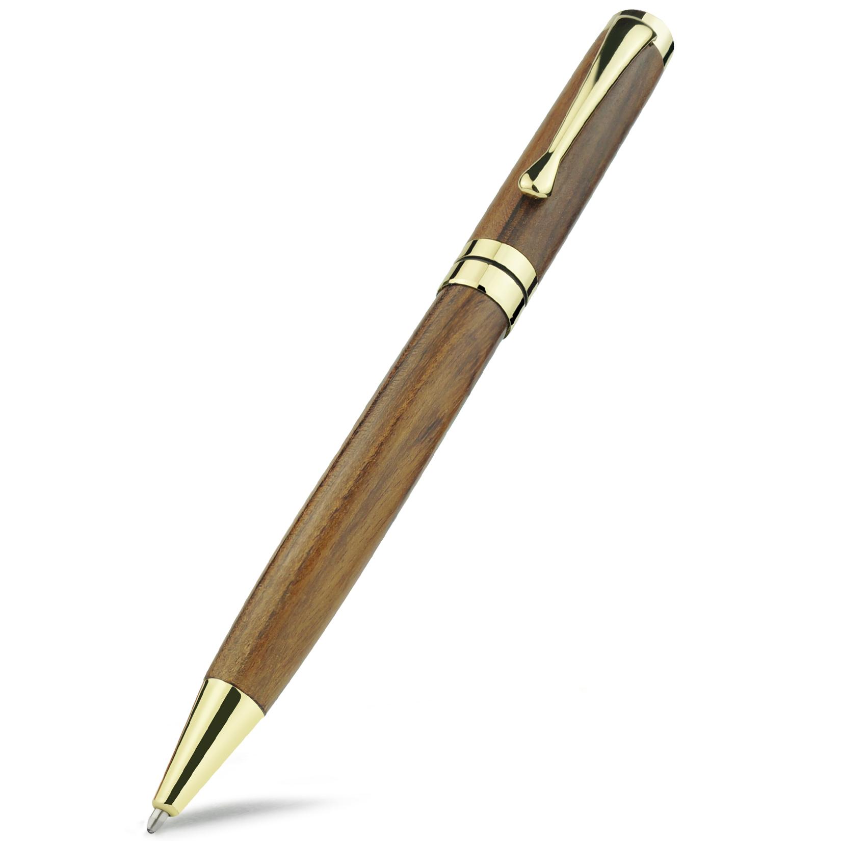

STONEGO Wooden Twist Ballpoint Pen, Retractable Roller Ball Pens Smooth Writing Signature Executive Business Ball Pen золотой