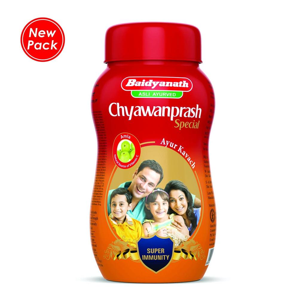 Baidyanath Asli Ayurved Chyawanprash Special 500 g X Pack of 2 Natural Immunity Booster Herbal Energy Stamina