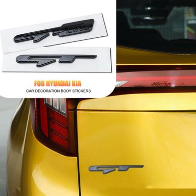 1 Stück 3D Chrom Auto GT Line Aufkleber Emblem Logo Für GT Line Sportage Ceed Picanto K5 K3 Stonic Rio Soul Sedona Zubehör xzlhg22