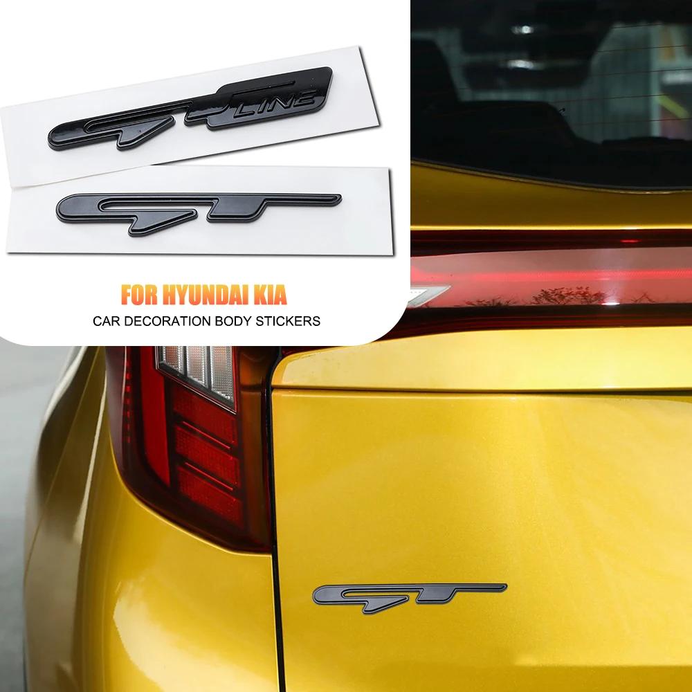 1 Stück 3D Chrom Auto GT Line Aufkleber Emblem Logo Für Kia GT Line Sportage Ceed Picanto K5 K3 Stonic Rio Soul Sedona Zubehör xzlhg22