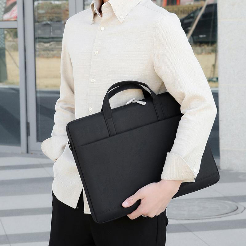 High Appearance Level Men's and Women's Hand-held Large-capacity, High-end, Ultra-thin, Water-resistant Oxford Fabric Computer Bag