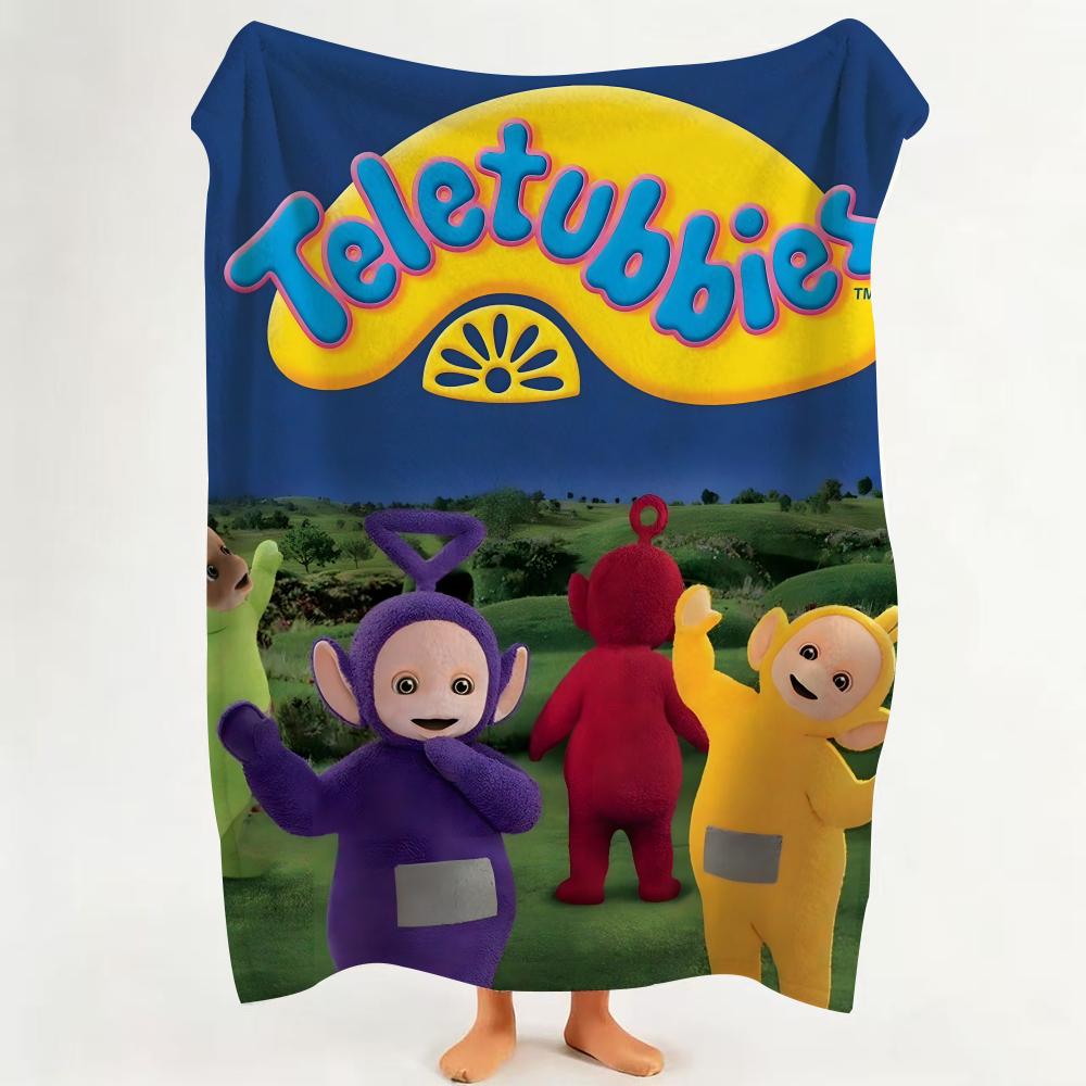 Cartoon T Teletubbies Flannel Blanket Suitable for Sofa Living Room Bedroom