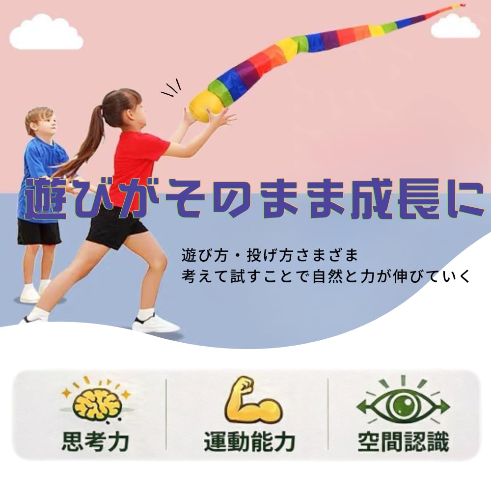SOCONICA Rainbow Toss 4-Piece Set: Throwing Toy for Outdoor and Indoor Play, Parks, Exercise, Educational Toy, Parent-Child Game, Stress Relief,