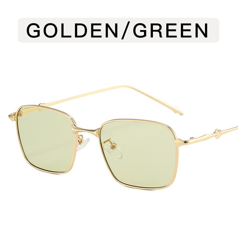 Lunettes de soleil style coréen pour femmes, forme carrée, monture en alliage, lunettes de soleil pour hommes, cool, élégantes, pour voyage, lunettes de soleil pour femmes