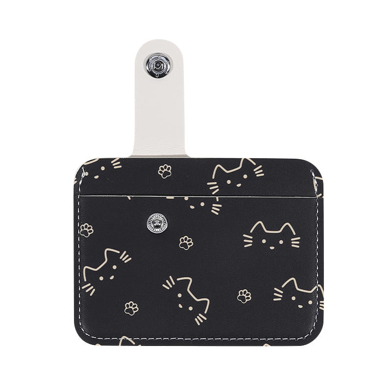 Portacarte con Fantasia Gatto Carino Donna Mini Portafoglio Multi-Scomparti Portatessere Anti-Magnetico Organizzatore di Carte Portafoglio Per Signore