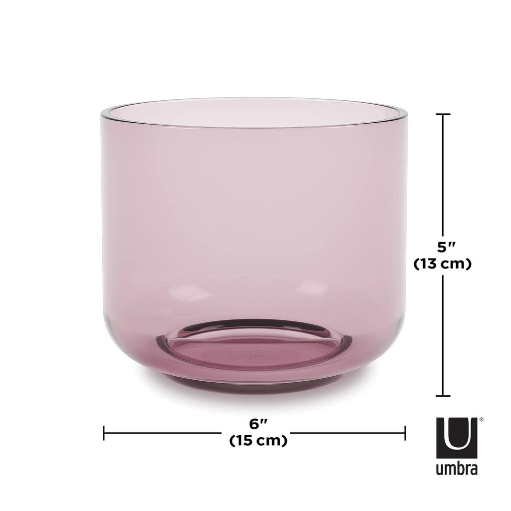 Umbra Layla Large Candle and Trinket 15 x 15 x 13 Perfect for Living Rooms and Entryways Vase, Holder, Box, Purple, 21017415495, cm,