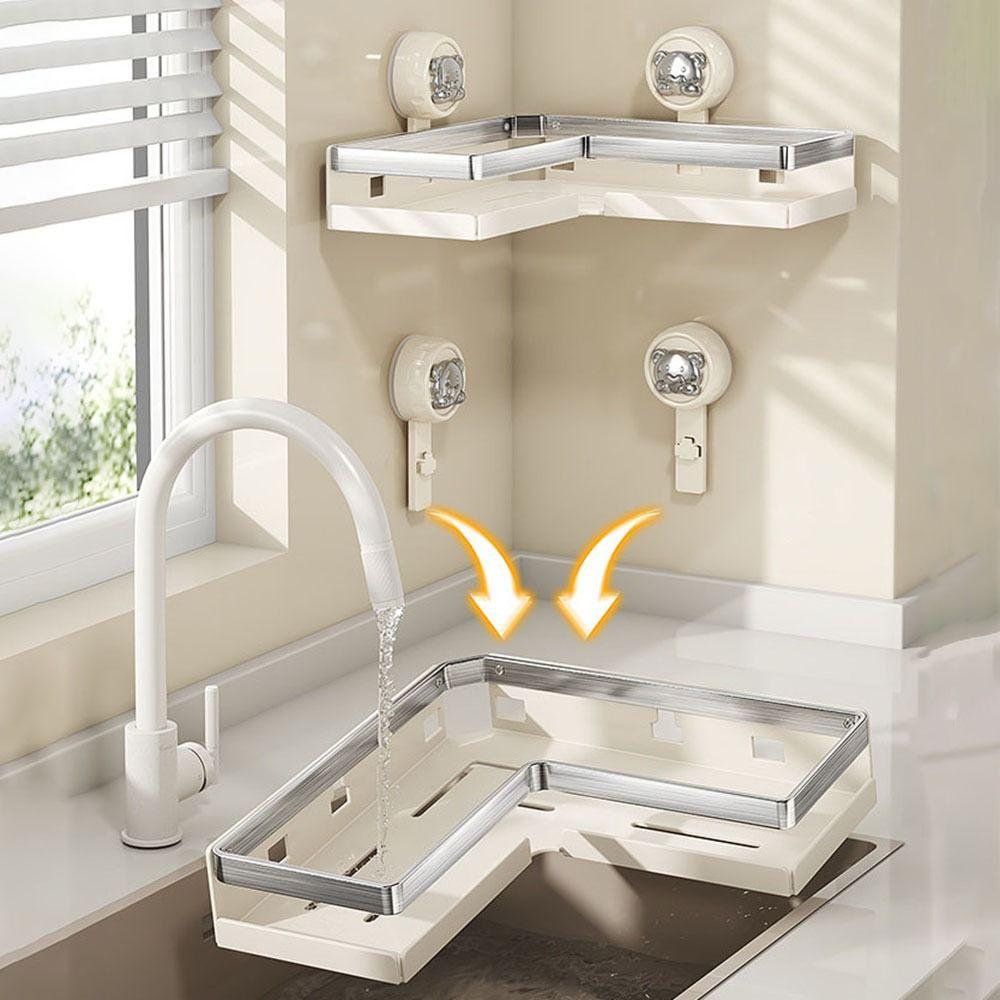 Triangular Corner Storage Shelf Stainless Steels Shower Shampoo Rack Toiletries Organizer  Corner