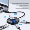 USB Sound Adapter External Sound Card with 3x3.5mm 2xUSB 1xType C Port Suitable for PC Mobile Phone Laptop