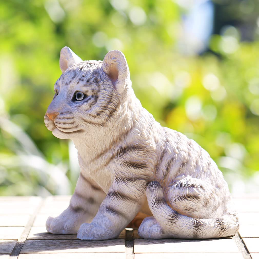 Devalier CA225W [Authentic] White Tiger Tiger Figurine, Resin, Perfect Gift