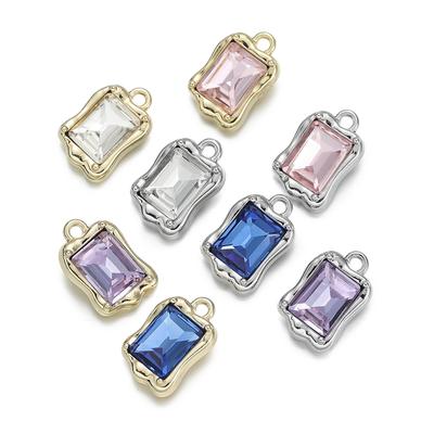 5Pcs/lot Trendy Metal Cubic Zircon Necklace Bracelet DIY Pendants Stone Jewelry Making Accessories Waterproof