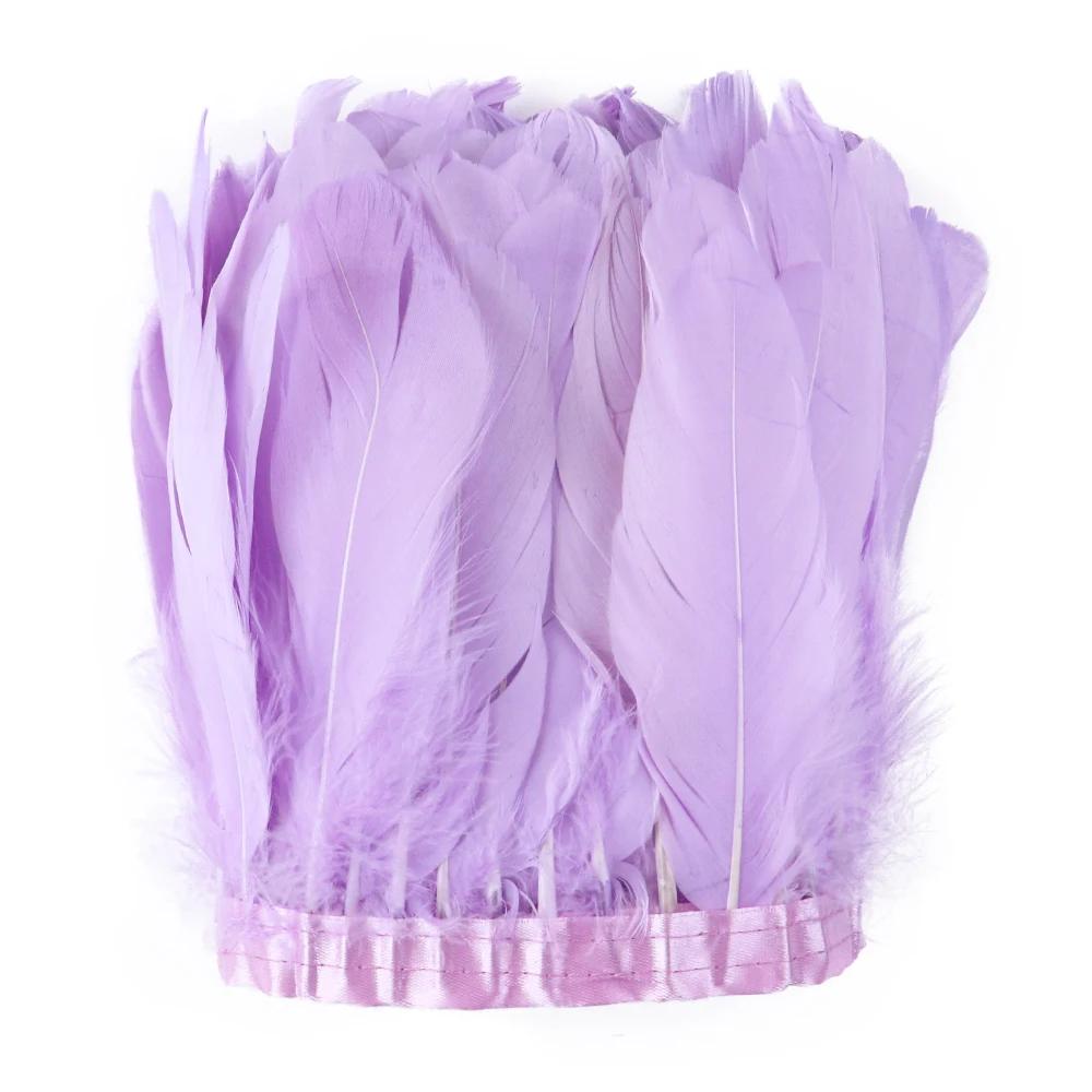 1 Meter Rosa Gänsefedern Besatz 15-20 cm Für Hochzeitskleid Dekoration Nähhandwerk Federlampenmaterial Federband
